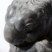 Antique Japanese Bronze Rabbit Okimono Taisho 1919 Signed Ono Tohachi 2.53kg17