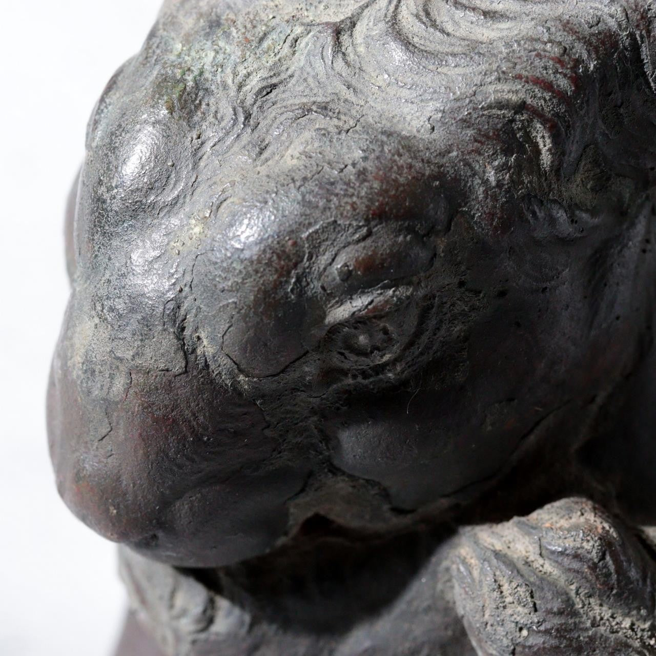 Antique Japanese Bronze Rabbit Okimono Taisho 1919 Signed Ono Tohachi 2.53kg17