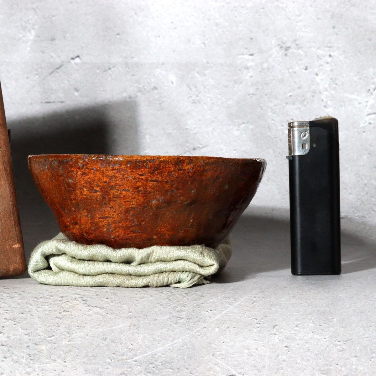 Antique Meiji Showa Iraho Style Iron Glaze Matcha Tea Bowl Kojitsuan Japanese1