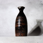 Antique Japanese Seba-yaki Pottery Tokkuri Sake Bottle Nagano Shinshu Vase6