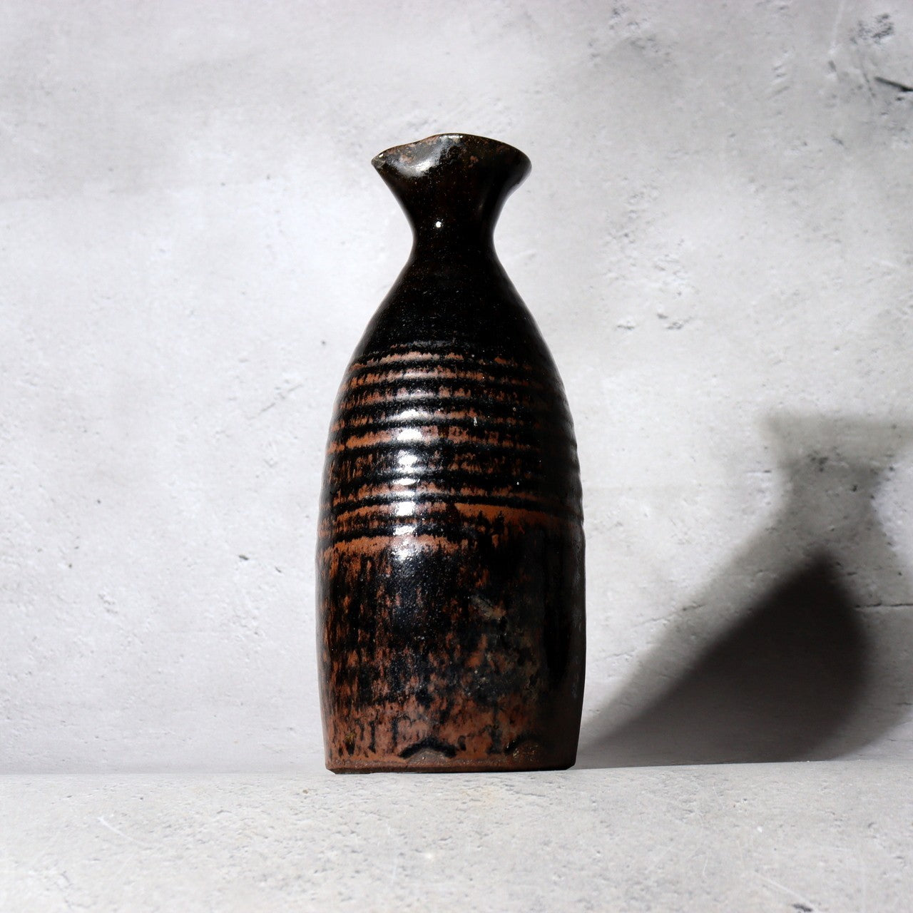 Antique Japanese Seba-yaki Pottery Tokkuri Sake Bottle Nagano Shinshu Vase6