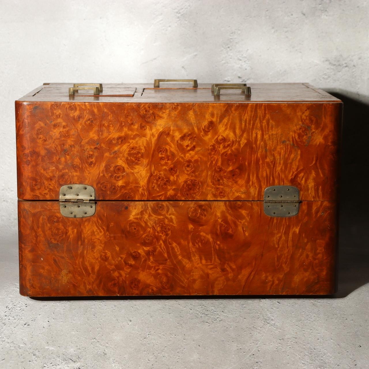 Japanese Vintage Wooden 3-Drawer Mini Tansu Hari-bako Sewing Box Organizer 31.5c10