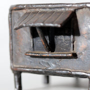 Japanese Cast Bronze Thatched House Incense Burner Koro Kensai II Tomobako18