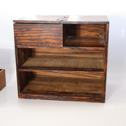 Vintage Japanese Small Cabinet Drawer Kurogaki Black Persimmon Style Wood Box4