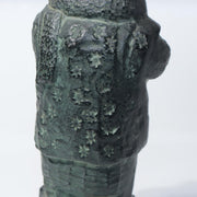 Vintage Japanese Cast Bronze Snow Country Folk Figure Ornament Patina BOSa468