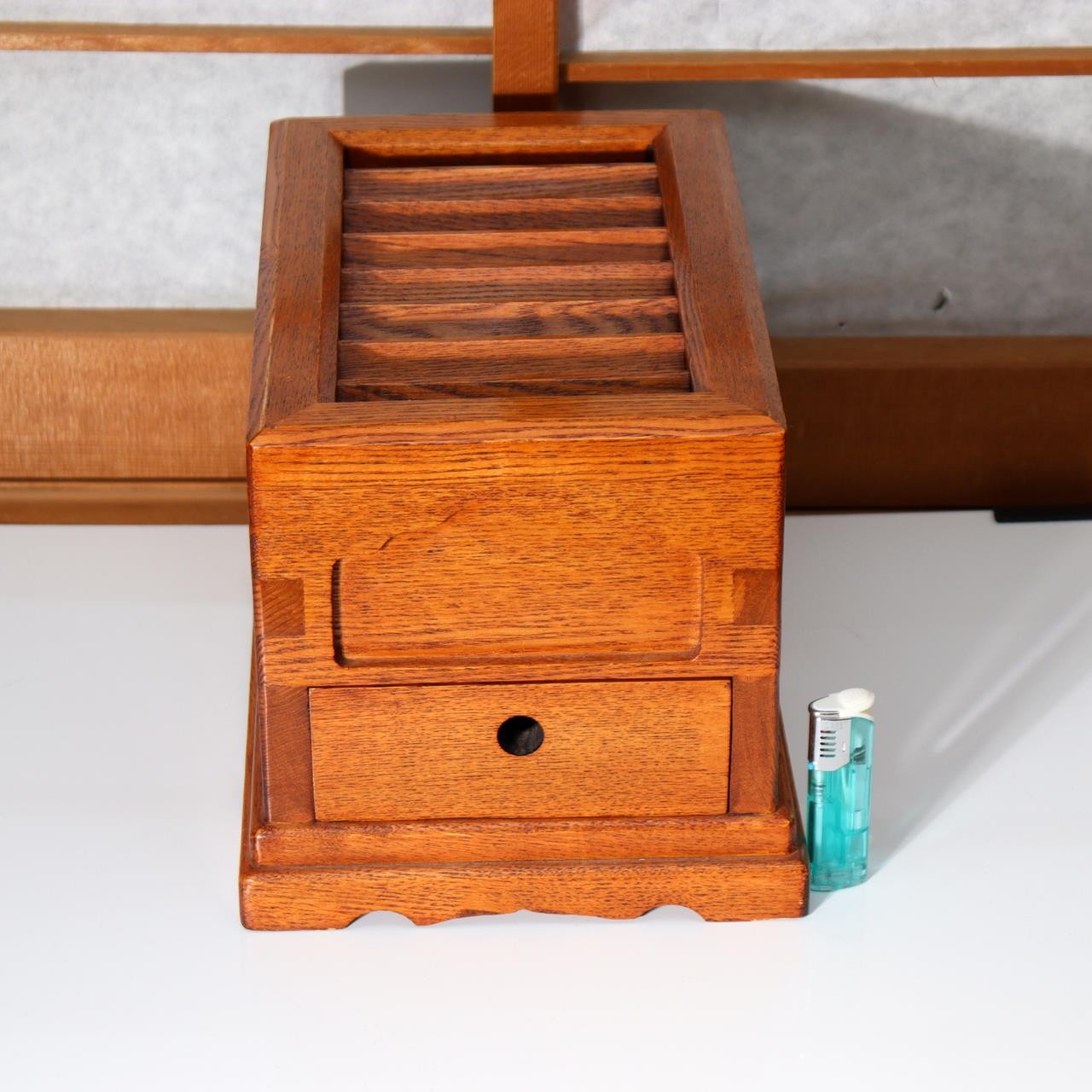 Japanese Wooden Saisen-bako Offering Box - Traditional Woodcraft 30cm WO57010