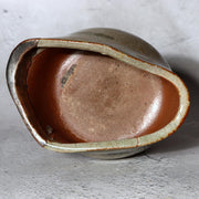 Antique Japanese Karatsu Tea Bowl Chawan Kihara Kiln Distorted Shape Box PCP2776