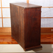 Japanese Antique Cabinet Kotansu Kurogaki Black Persimmon Keyaki Wood Shelf5
