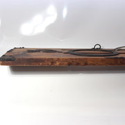 Japanese Antique Wood Kanban Shop Sign Kamawanu Sickle Ring Nu Rebus 72.5cm18