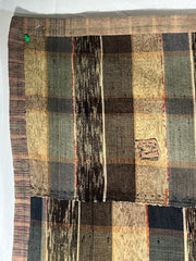 Vintage Japanese Sakiori Rag Weaving Kofu Textile Striped Rug BRKW19115