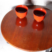 Authentic Vintage Japanese Wooden Chabudai - Folding Zen Tea Table 42cm Diameter5