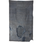 Antique Japanese Boro Indigo Fabric Patchwork Ranru Cotton Textile Rug BRKW1611