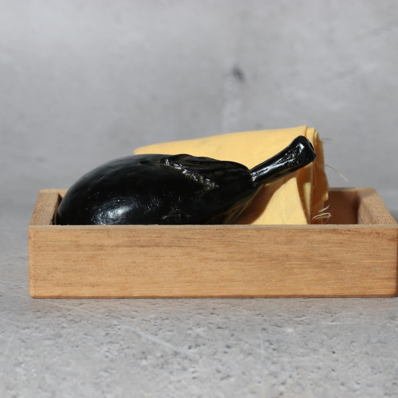Vintage Takaoka Copperware Bronze Eggplant Water Dropper Vegetable Figurine BV7613