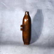 Vintage Japanese Modernist Bronze Vase  Brutalist Industrial Sculpture 1.8kg6