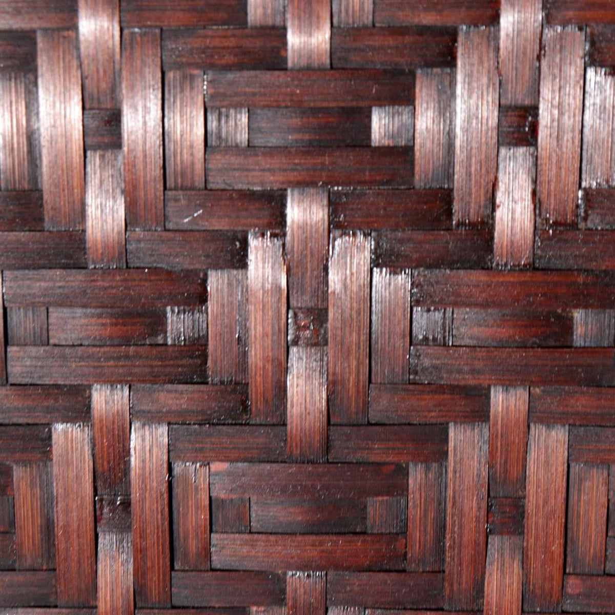 Vintage Japanese Bamboo Woven Rectangular Box Set of 2 Geometric Pattern Basket12