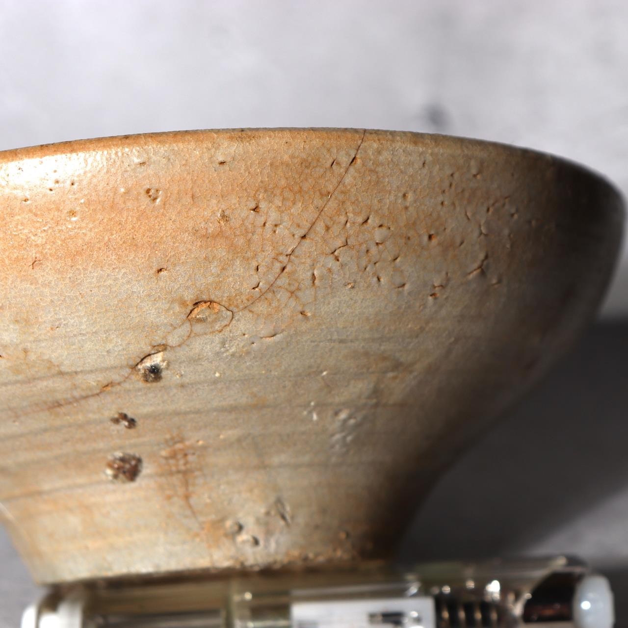 Antique Joseon Dynasty Katade Tea Bowl Chawan  Hard Fired with Kintsugistyle11
