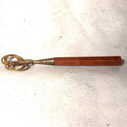 Vintage Japanese Buddhist Shakujo Handheld Monk Staff Brass Wood Ritual Tool7