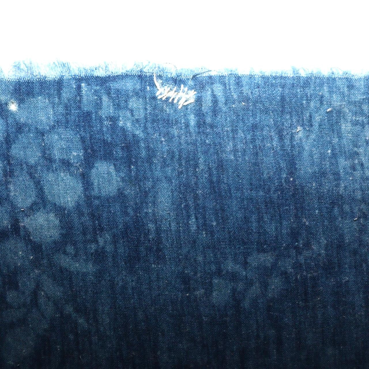 Antique Japanese Boro Indigo Cotton Cloth Katazome Phoenix Motif Futon Cover17