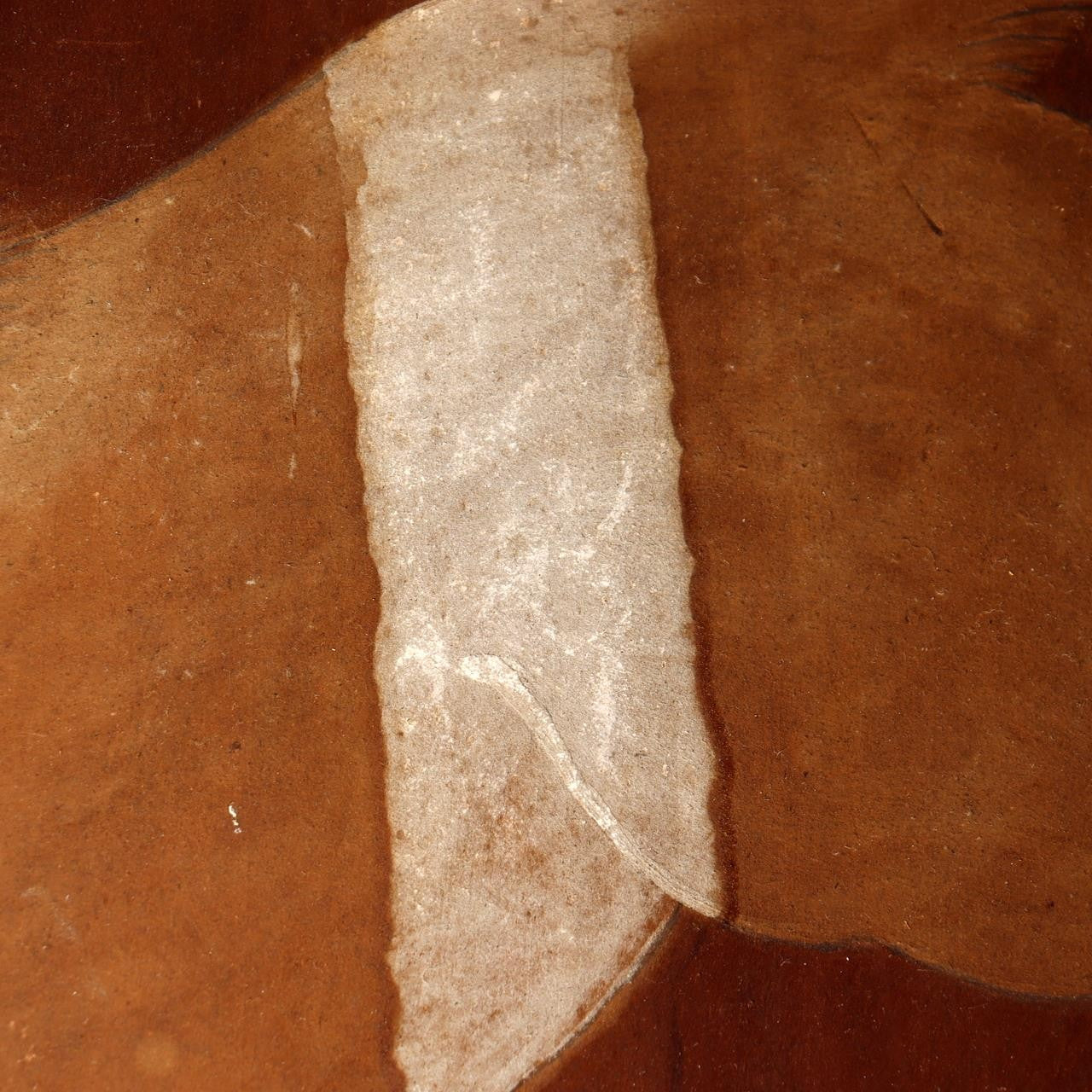 Japanese Antique 20.5in Ema Votive Tablet Horse Painting Wood Shrine Art Temple12