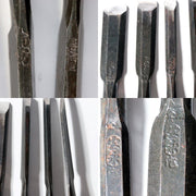 Vintage Japanese Steel Nomi Chisels Set of 10 Woodworking Tools with Wooden Box7