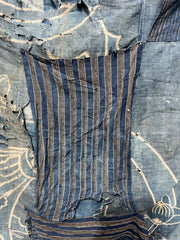 Authentic Antique Japanese Boro Textile - Indigo Patched Sashiko Cotton18