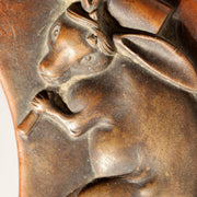 Antique Japanese Bizen Ware Hanging Vase Moon Rabbit Mochi Rare Design Pottery11