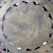 Japanese Brass Keko Buddhist Offering Tray Lotus Openwork Vintage to Antique5
