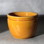 Vintage Japanese Minpei Awaji Ware Hiire Brazier Set of 2 Green Yellow / Bowl7