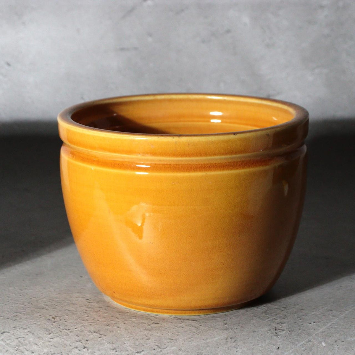 Vintage Japanese Minpei Awaji Ware Hiire Brazier Set of 2 Green Yellow / Bowl7