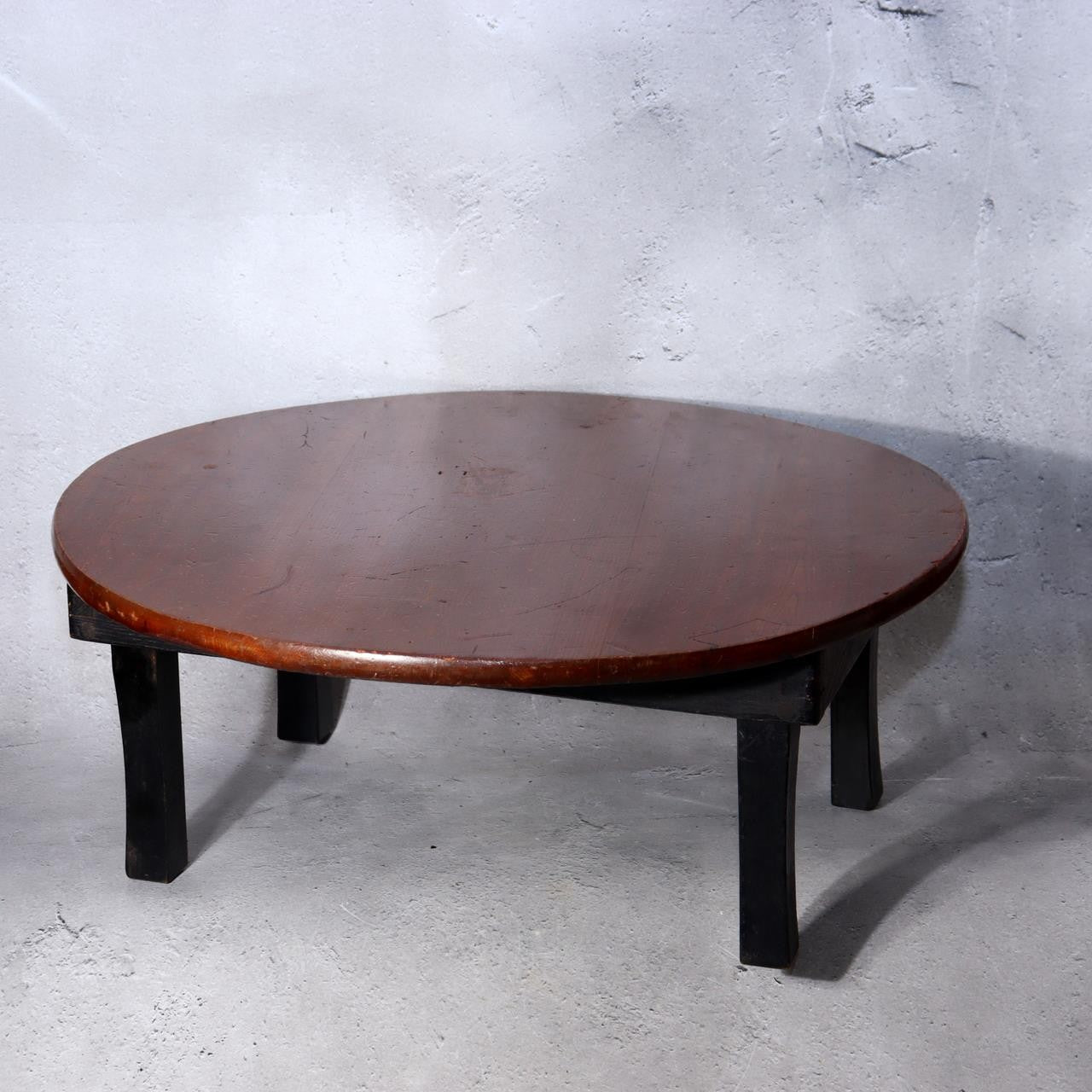 Authentic Vintage Japanese Wooden Chabudai - Folding Zen Tea Table 42cm Diameter4