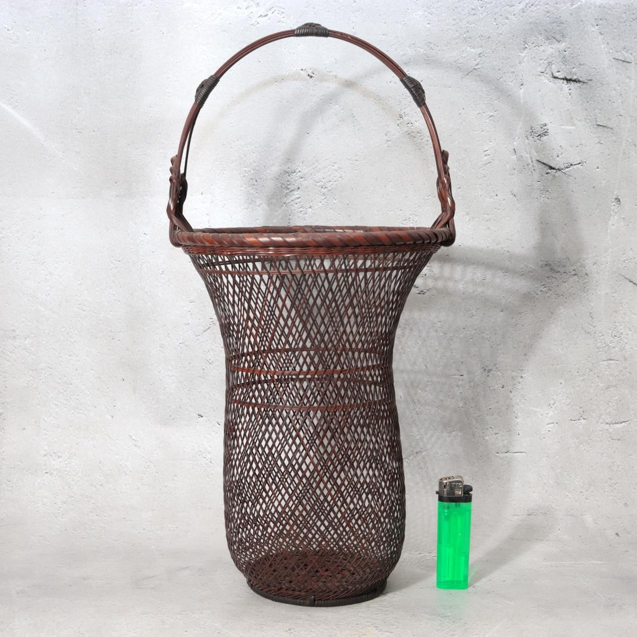Japanese Woven Bamboo Flower Basket Chikusen Hanakago WO6150