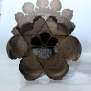 Japanese Kyoto Antique Bronze Lotus Temple Lantern Toro Buddhist Altar 33cm7