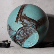 Japanese Cast Bronze Vase - Houn (Masaya Hasegawa) - Turquoise Marble Design4