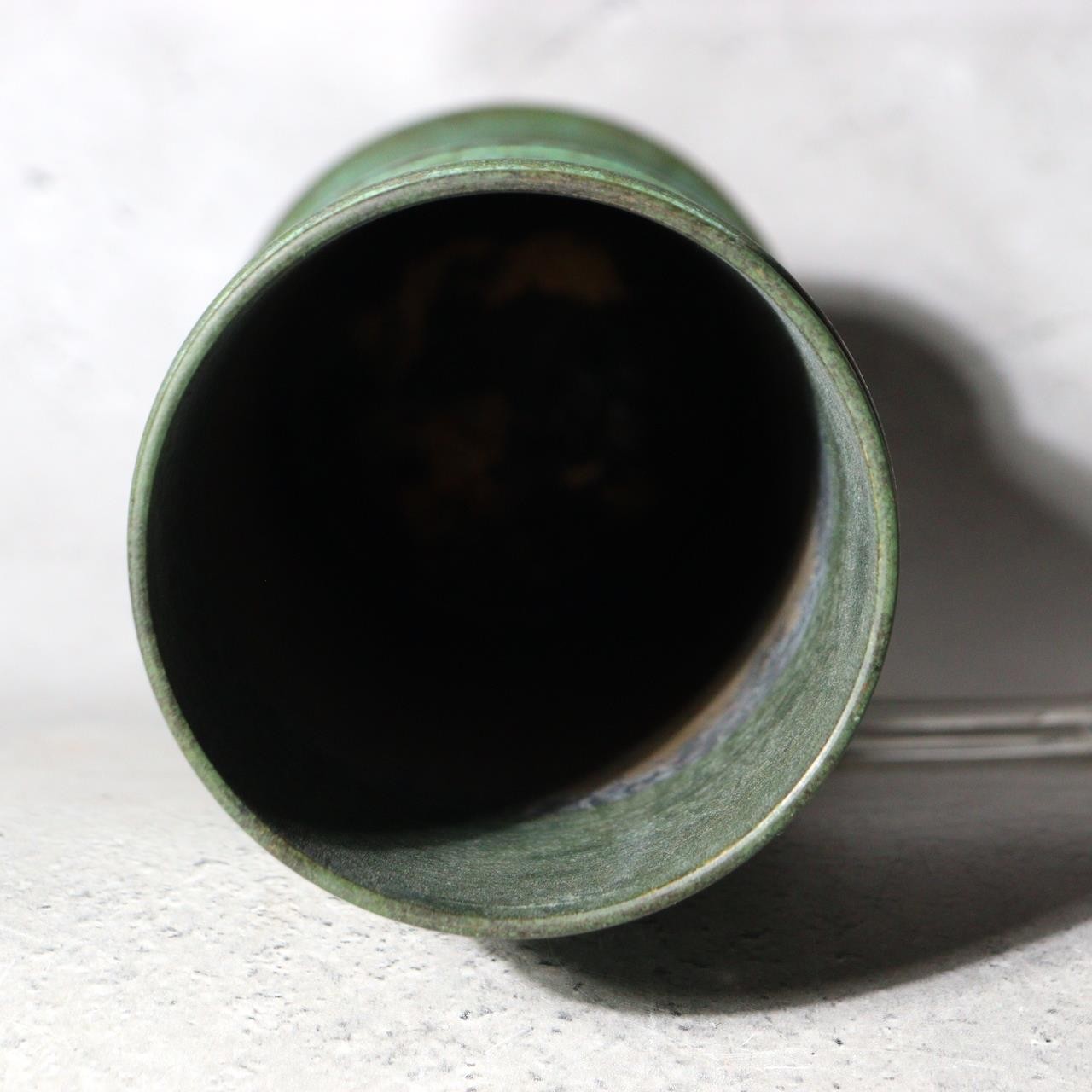 Japanese Kotou Bronze Vase Kurose Soko Buddhist Kyozutsu Sutra Container BV75318