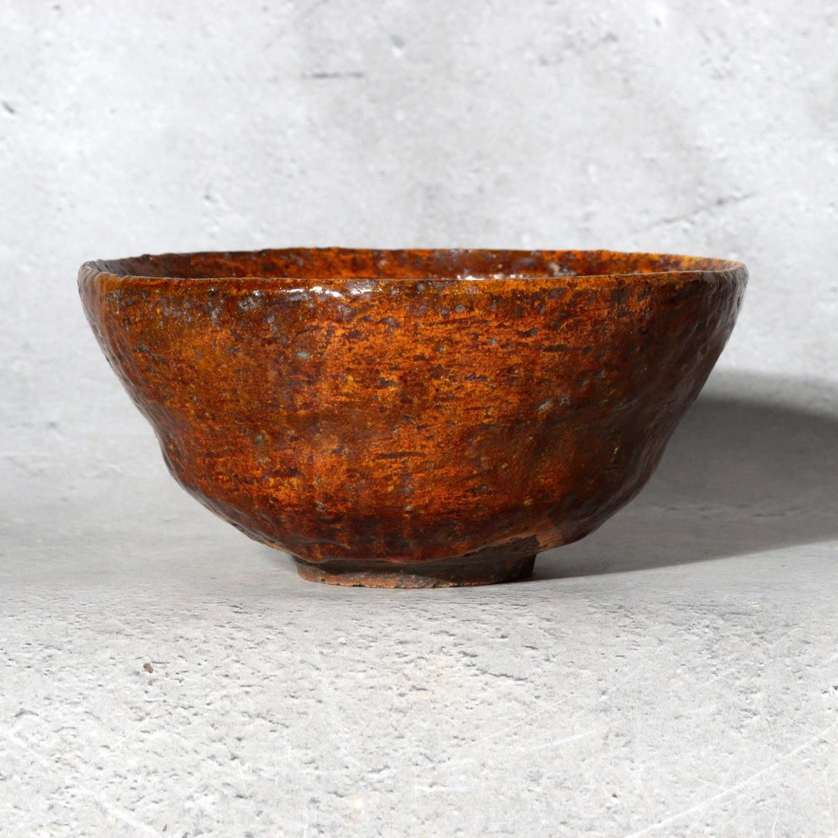 Antique Meiji Showa Iraho Style Iron Glaze Matcha Tea Bowl Kojitsuan Japanese3
