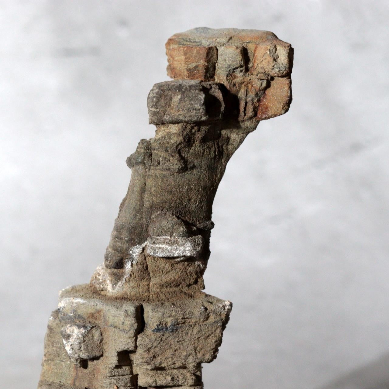 Japanese Ponpira Suiseki Viewing Stone Hokkaido Scholar Rock with Daiza Base3