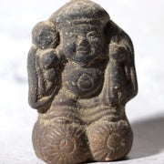 Antique Japanese Spiritual Miniature Collection Zushi Magatama Jade Daikoku9