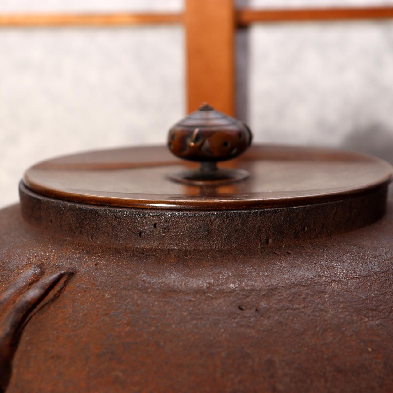 Living National Treasure Suzuki Morihisa Nanbu Iron Kettle Rabbit Chagama Box15