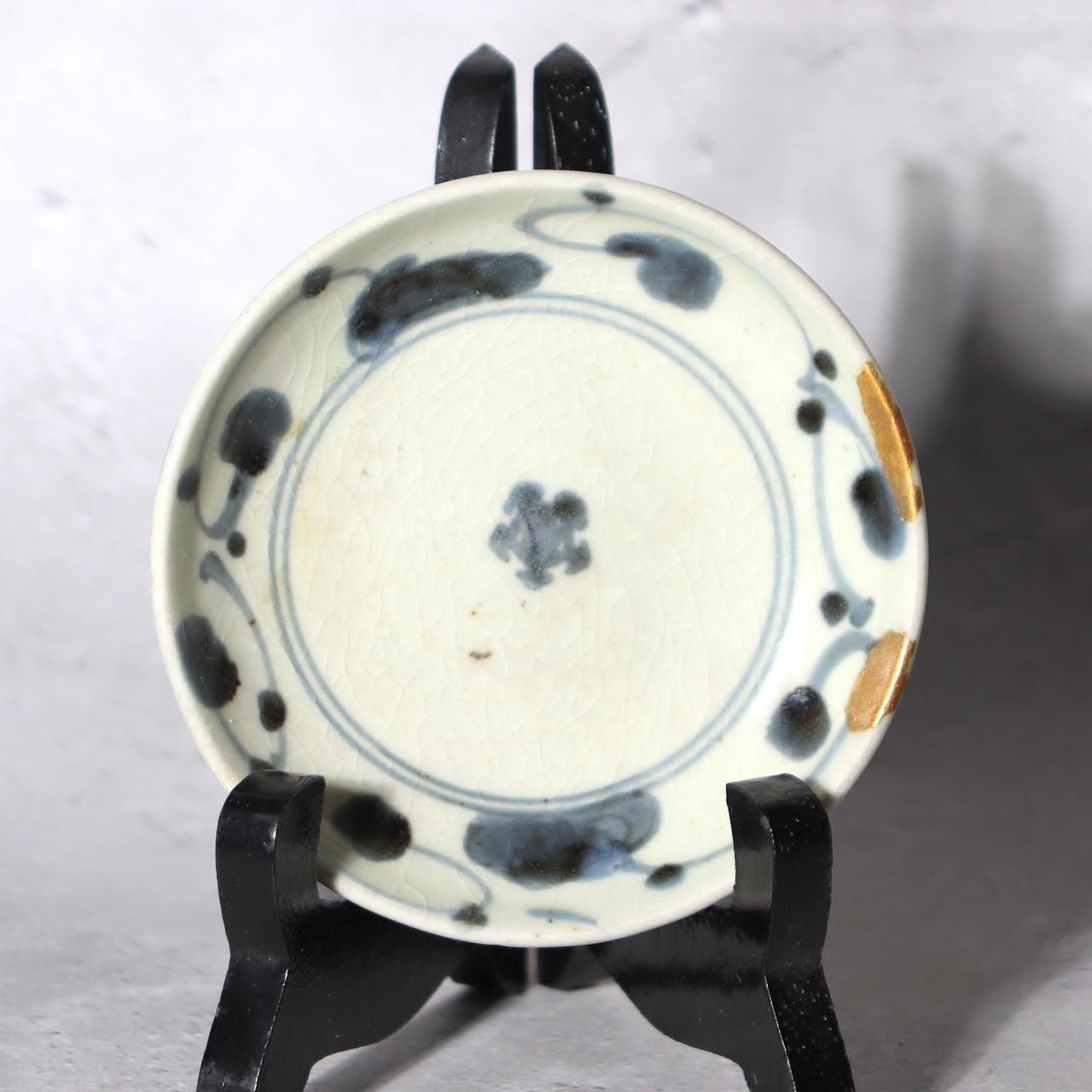Antique Japanese Imari Sometsuke Set  Tako Karakusa Slender Vase & Kozara Plate6