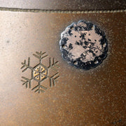 Antique Japanese Bronze Vase Silver Brass Inlay Sakura Snowflake Pattern 193211