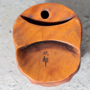 Japanese Carved Boxwood Mask Netsuke Buaku Kyogen Signed Jiro NW2721