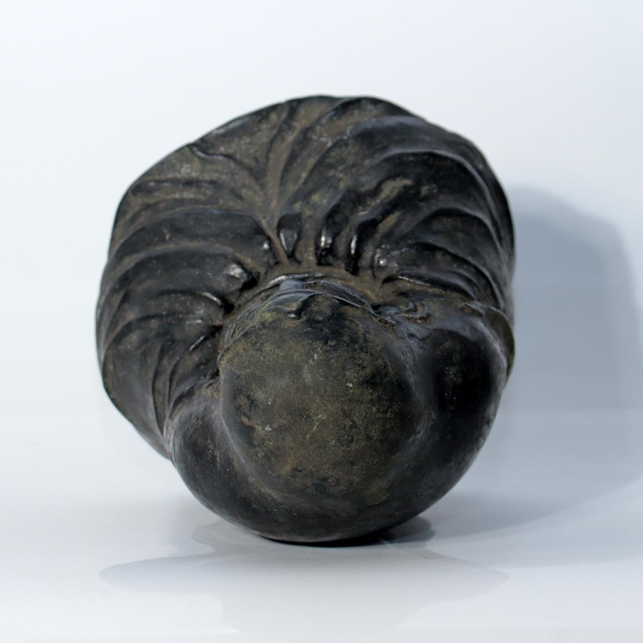 Japanese Antique Cast Bronze Bodhidharma Daruma Seated Statue Figure BOSa567
