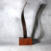 Vintage Artisan Signed "TAZIMA" Modern Abstract Bronze Sculpture - Late Showa12
