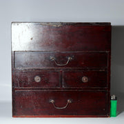 ​Antique Late Edo Meiji Japanese Cedar Wood Ko dansu Small Chest Tansu WO6140