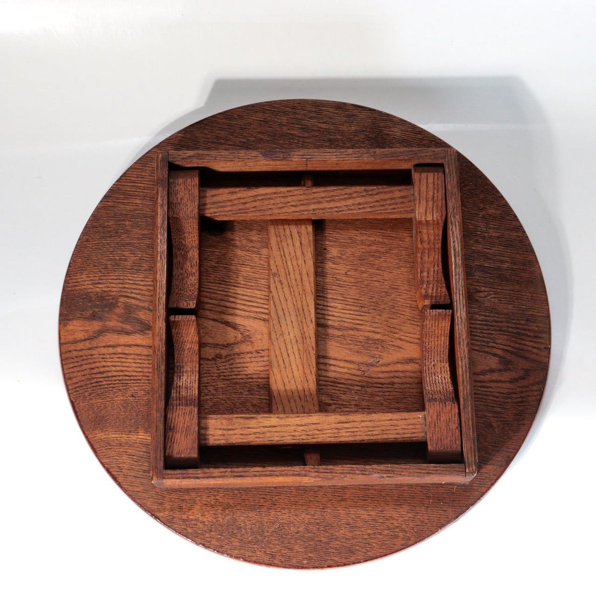Vintage Japanese Wooden Miniature Chabudai Round Table Display Stand 11.6inch8