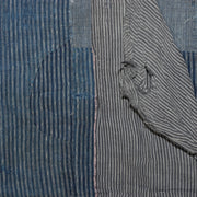 Antique Japanese Boro Indigo Fabric Patchwork Ranru Cotton Textile Rug BRKW1617