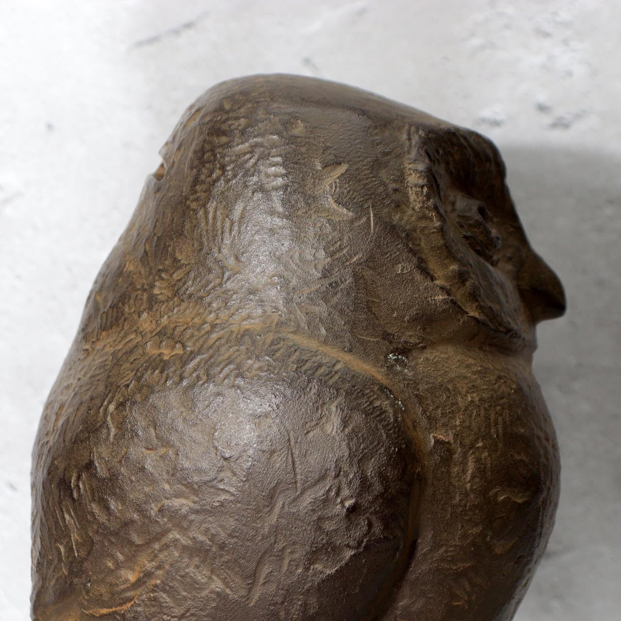 Japanese Bronze Owl Figurine Statue Okimono Hiromu Kojima 1982 Coin Bank BOSa6512