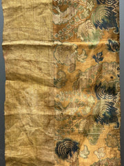 Antique 19th 20th C. Japanese Kinran Brocade Buddhist Textile Temple Banner Boro5
