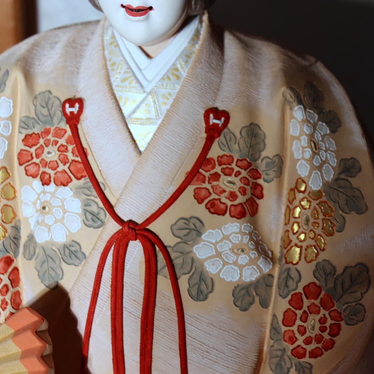 Japanese Vintage Hakata Doll Noh Nonomiya Clay Statue Mizuochi Chu Signed 41cm11