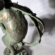 Japanese Bronze Rabbit Statue Masashi Natorigawa Dancing Pose BOSa659
